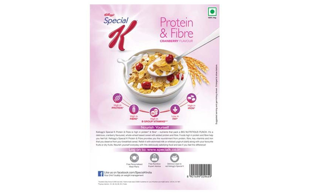Kellogg's Special K Protein & Fibre Cranberry Flavour   Box  445 grams